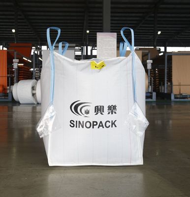 acheter Sacs de 1 tonne à fond plat avec certification OHSAS 18001 et boucles de levage de coin online manufacture