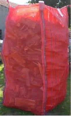 acheter Le sac aéré par bois de chauffage rouge grand en vrac de la maille FIBC avec le coin fait une boucle 2202 livres online manufacture