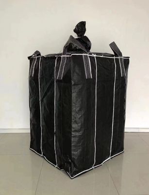 acheter Noir PP sac tissé chicane / Q sac FIBC pour carbones de farine en poudre poudres chimiques online manufacture