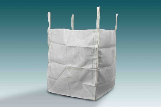 acheter Sac en vrac tissé par pp à couvercle serti de tonne de fond plat pour la construction de constructeur online manufacture